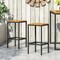 GDFStudio Arath Outdoor Modern Industrial Acacia Wood Bar Stools (Set of 2)